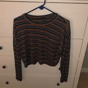 Striped wild fable crop top